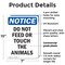 Signmission Do Not Feed Or Touch The Animals, 7 in W x Rectangle, Plastic OS-2PACK-NS-P-710-V-11274 - alternate 5